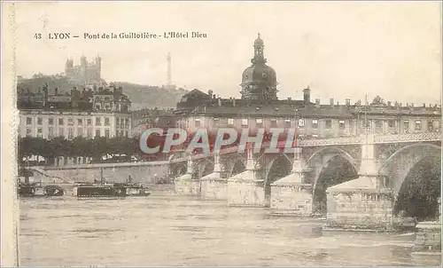 Ansichtskarte AK Lyon Pont de la Guillotiere L'Hotel Dieu