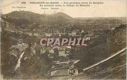 Cartes postales Besancon Les Bains Vue Generale Prise de Bregille Au Premier Plan Le Village de Bregilie