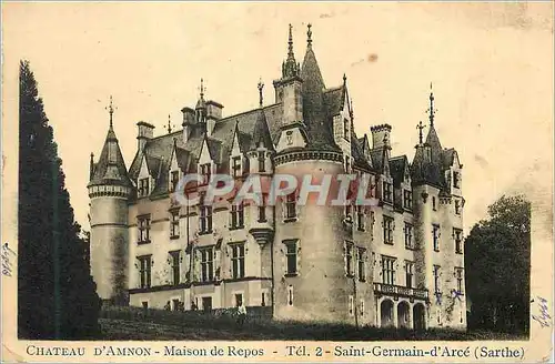 Cartes postales Chateau d'Amnon Maison de Repos Saint Germain Arce (Sarthe)