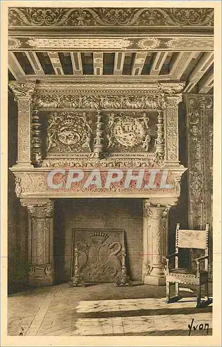 Cartes postales Chateaux de la Loire Chateau de Blois (Loir et Cher) Salle d'Honneur Detail d'une Cheminee