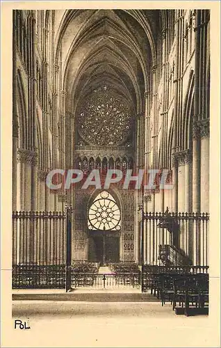 Cartes postales La Ville Renaissante Reims Interieur de la Cathedrale Grande Rosace