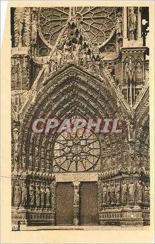 Ansichtskarte AK La Ville Renaissante Reims La Cathedrale Grand Portail