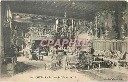 Cartes postales Josselin Interieur du Chateau le Salon