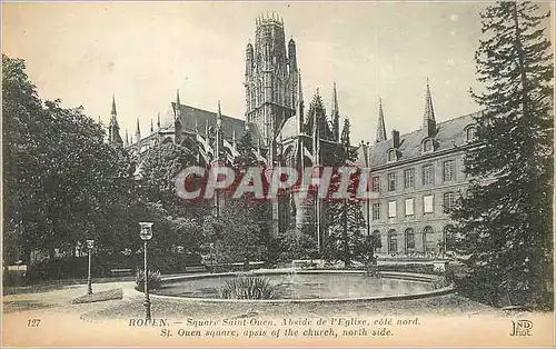 Ansichtskarte AK Rouen Square Saint Ouen Abside de l'Eglise Cote Nord