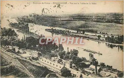 Cartes postales Environs de Rouen Bonsecours vue sur la Vallee de la Seine