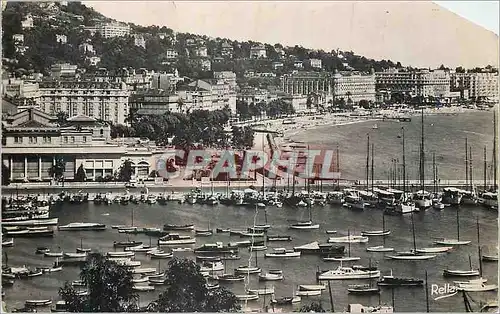 Moderne Karte La Cote d'Azur Cannes Vue sur le Port le Casino et les Grands Hotels