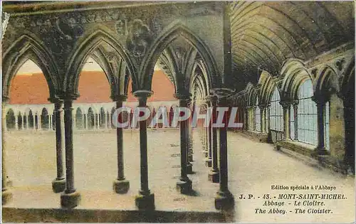 Cartes postales Mont Saint Michel Abbaye le Cloitre