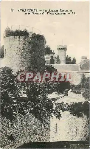 Cartes postales Avranches les Anciens Remparts et le Donjon du Vieux Chateau