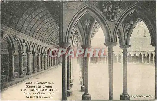 Cartes postales Mont St Michel Cote d'Emeraude Galerie du Cloitre
