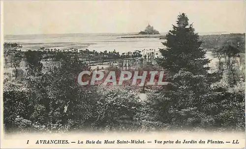 Ansichtskarte AK Avranches la Baie du Mont Saint Michel vue prise du Jardin des Plantes