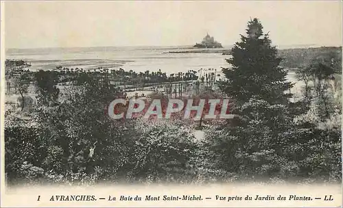 Cartes postales Avranches la Baie du Mont Saint Michel vue prise du Jardin des Plantes