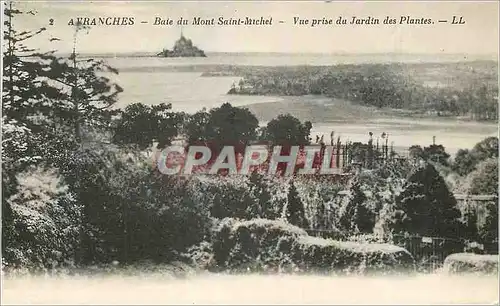 Cartes postales Avranches Baie du Mont Saint Michel vue prise du Jardin des Plantes