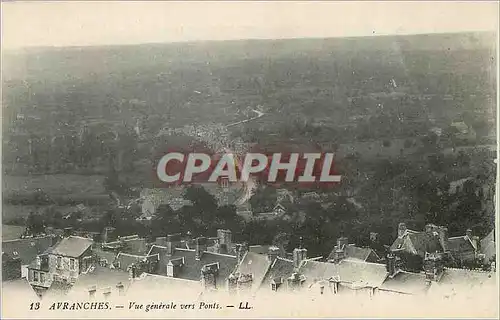 Cartes postales Avranches Vue Generale vers Ponts