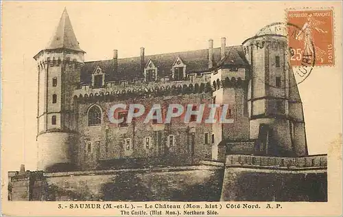 Ansichtskarte AK Saumur (M et L) le Chateau (Mon Hist)Cote Nord