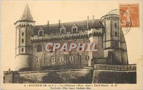 Cartes postales Saumur (M et L) le Chateau (Mon Hist)Cote Nord