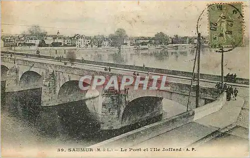 Cartes postales Saumur(M et L) le Pont et l'Ile Joffard