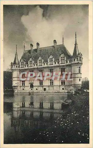 Cartes postales Chateau d'Azay le Rideau (Indre et Loire) Face Ouest le Vivier