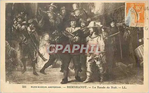 Cartes postales Rijks Museum Amsterdam Rembrandt la Ronde de Nuit