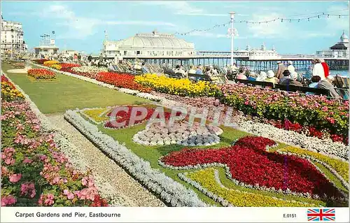 Cartes postales moderne Carpet Gardens and Pier Eastbourne