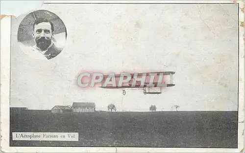 Cartes postales l'Aeroplane Farman en Vol