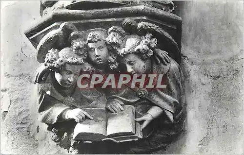 Cartes postales moderne Collegiale d'Ecouis (Eure) Groupe d'Angelots Formant Console a la Vierge de l'Annonciation