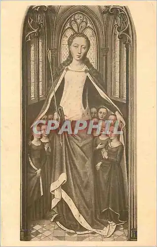 Cartes postales la Chasse de Ste Ursule Ste Ursule protegeant les Vierges Hans Memling Brugea Hopital Saint Jean