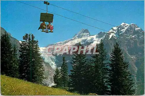 Cartes postales moderne Grindelwald Bergbahn Grindelwald First Schreckhorn und Mettenberg