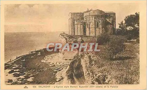 Cartes postales Talmont l'Eglise Style Roman Byzantin (XII e siecle) et la Falaise
