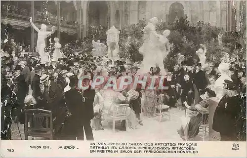 Cartes postales Salon 1911 M Grun un Vendredi au Salon des Artistes Francais