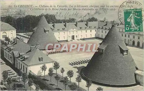 Cartes postales le Creusot Chateau de la Verrerie les 2 Batiments Coniques