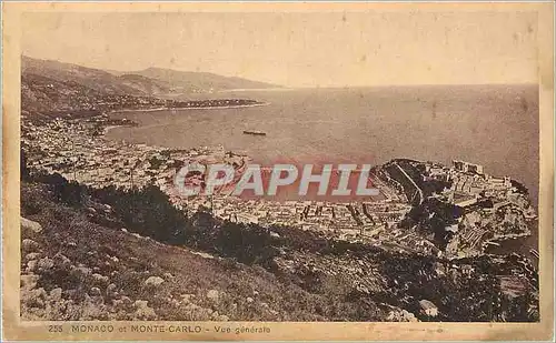 Cartes postales Monaco et Monte Carlo Vue Generale