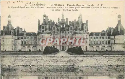 Cartes postales Chambord le Chateau Facade Septentrionale