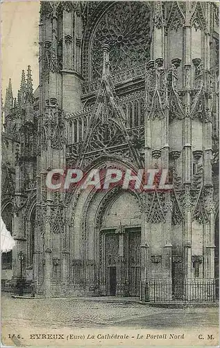 Ansichtskarte AK Evreux (Eure) la Cathedrale le Portail Nord