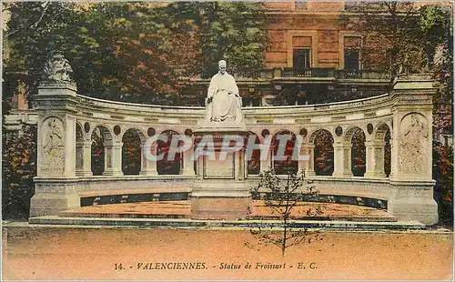 Cartes postales valenciennes Statue de Froissart