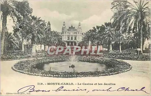 Cartes postales Monte Carlo le Casino et les Jardins