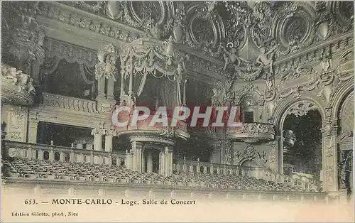 Cartes postales Monte Carlo Loge Salle de Concert