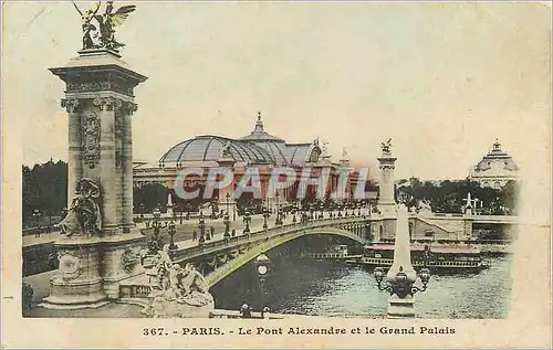 Cartes postales Paris le Pont Alexandre et le Grand Palais