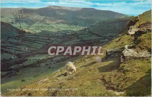 Moderne Karte the Black Mountains from Mynydd Llangorse