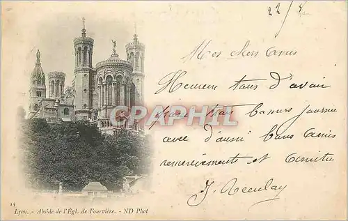 Ansichtskarte AK Lyon Abside de l'Egl de Fourviere (carte 1900)