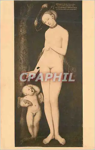 Cartes postales Lucas Cranach (1472 1553) Venus et Amour Venus en Cupidon Musee de Bruxelles