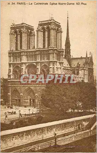 Cartes postales Paris la Cathedrale Eglise Notre Dame