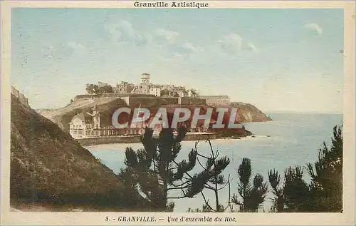 Cartes postales Granville Artistique Vue d'Ensemble du Roc