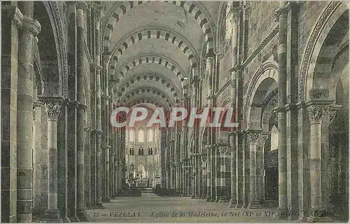 Cartes postales Vezelay Eglise de la Madeleine la Nef (XI e et XIIe