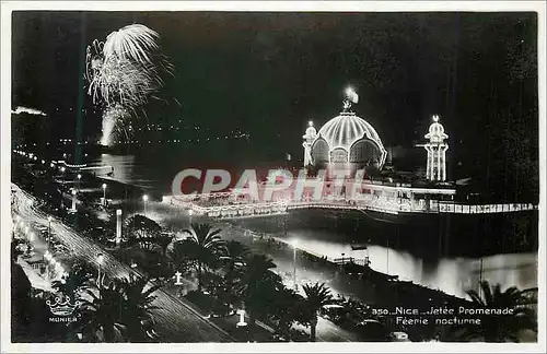 Cartes postales moderne Nice Jetee Promenade Feerie Nocturne