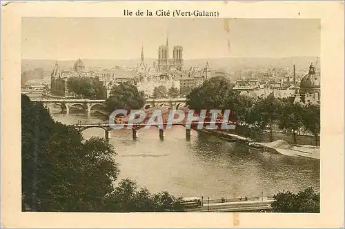 Ansichtskarte AK Ile de la Cite (Vert Galant) Paris