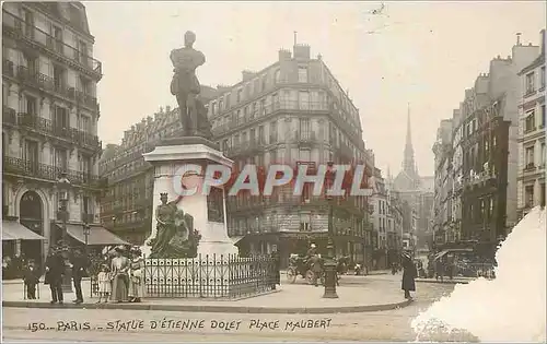 Cartes postales Paris Statue d'Etienne Dolet Place Maubert