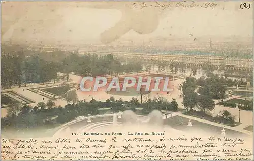 Cartes postales Panorama de Paris la Rue de Rivoli