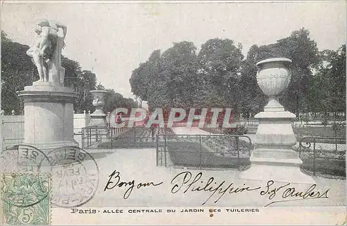 Cartes postales Paris Allee Centrale du Jardin des Tuileries