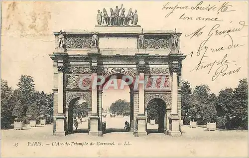 Cartes postales Paris l'Arc du Triomphe du Carrousel