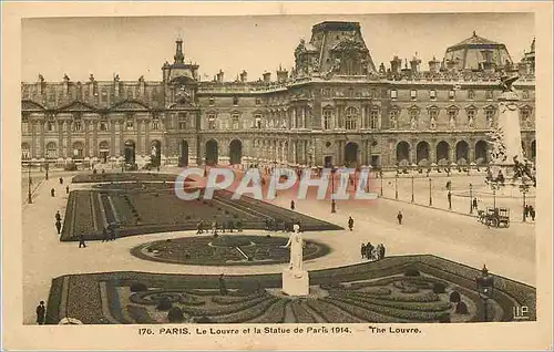 Ansichtskarte AK Paris le Louvre et la Statue de Paris 1914